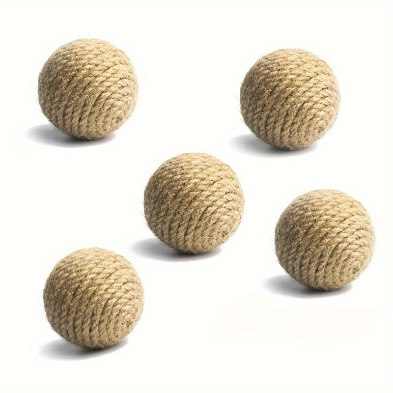 Cat Toy - Handcrafted Natural Sisal Ball Cratch & Chasing