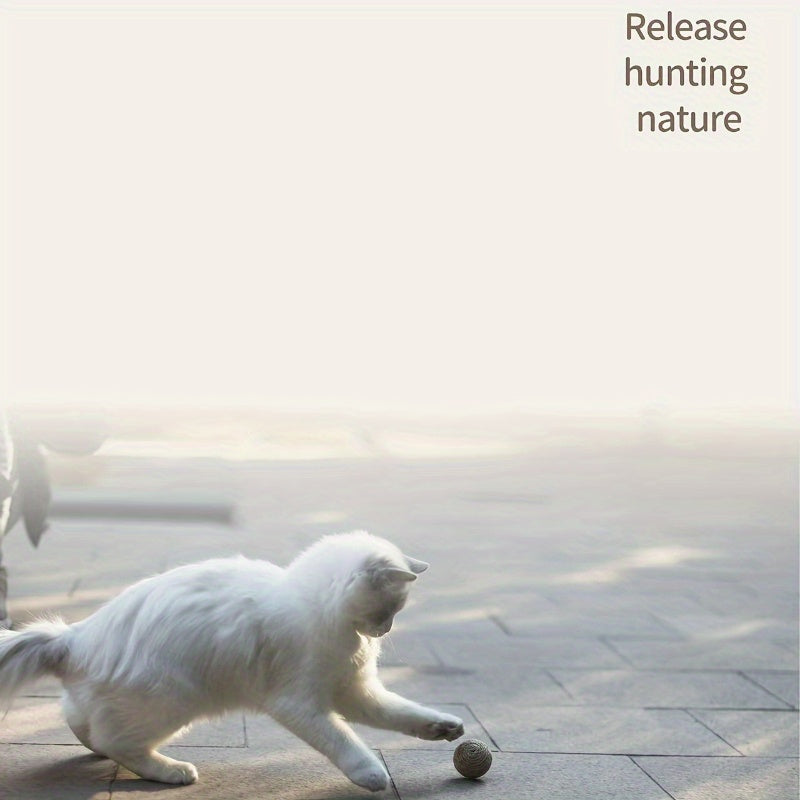 Cat Toy - Handcrafted Natural Sisal Ball Cratch & Chasing