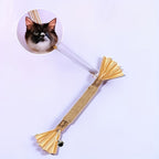 Cat Toy - (4)Pack Natural Sisal Cat Bite Sticks With Small Bell - Teeth Cleaning