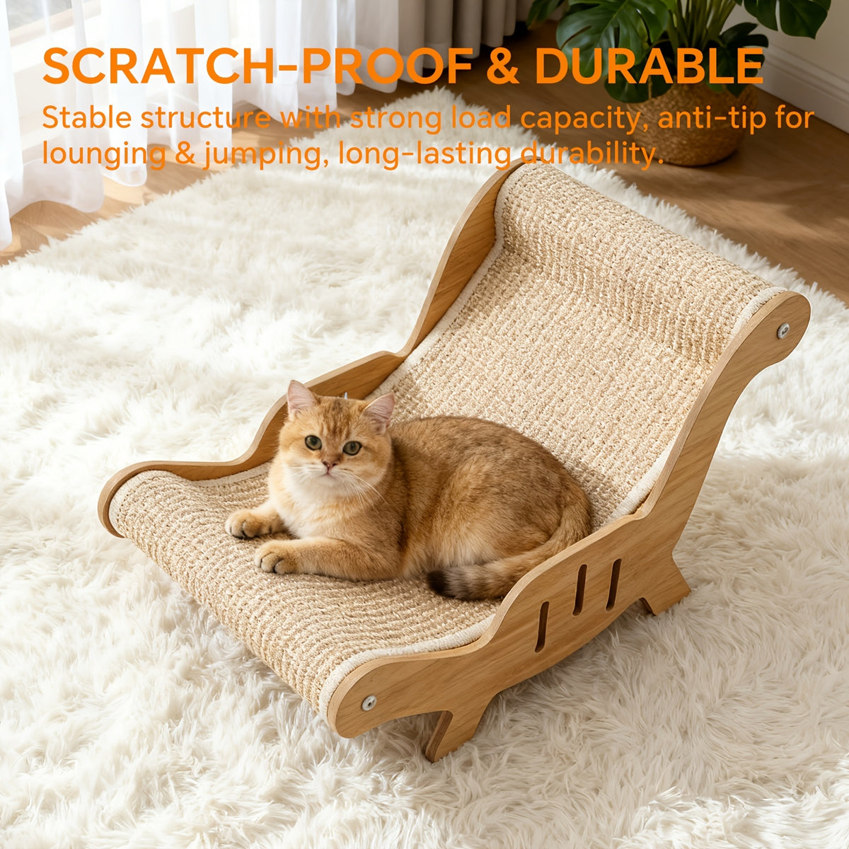 Sisal chair with cat