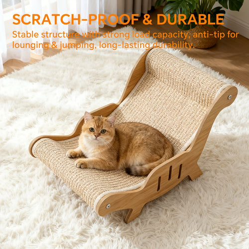 Sisal chair with cat