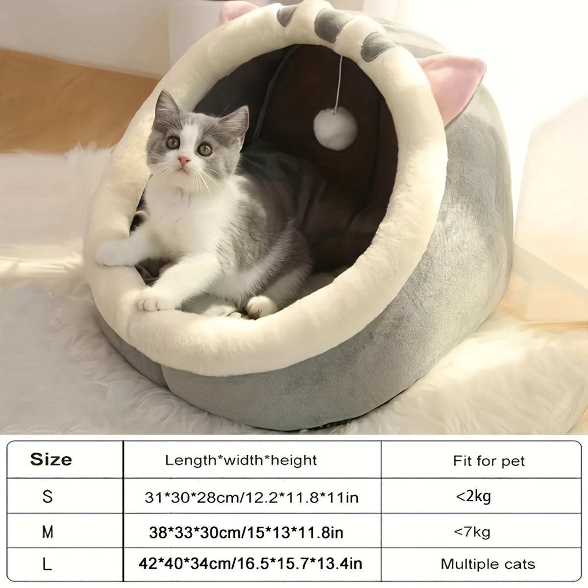 Cat Bed House - Pink Ear Kitten Cove
