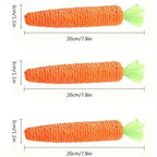 Three sizes of woven paper-rope carrots