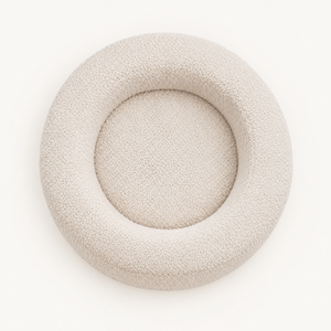 Top-down view of the Happy Cat Nest bed showing the ring wall and sunken cushion